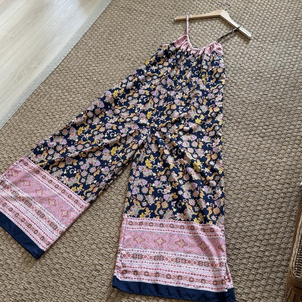 Bucket List Boho Paisley Wide Leg Romper Jumpsuit, Size Small - Picture 5 of 10